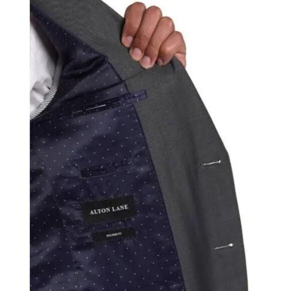 ALTON LANE Mercantile Suit Jacket 46R Grey Tailored Fit Blazer Sports Coat NWOT - Picture 3 of 8